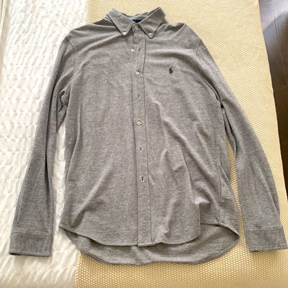 *NEVER WORN* Ralph Laurent Gray Large Featherweight Shirt